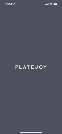 homepage loading screen of the PlateJoy app