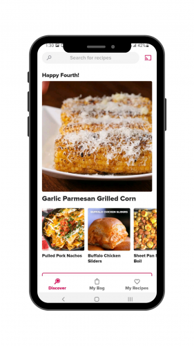 The Tasty App Main Page